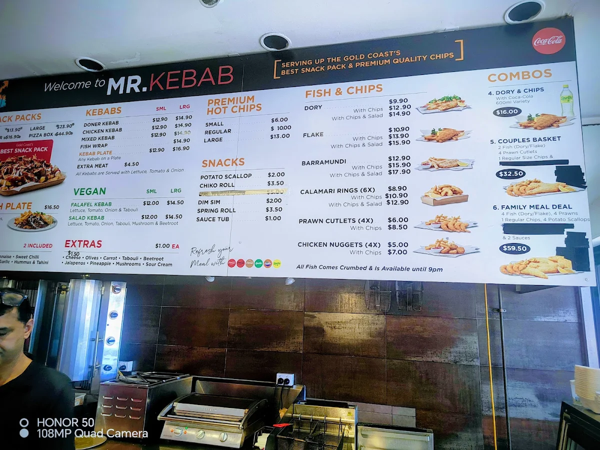 Menu, Mr Kebab