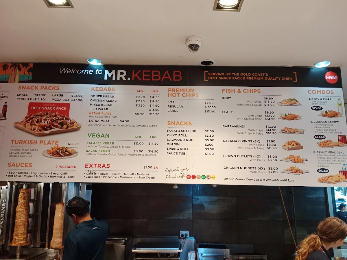 Menu, Mr Kebab