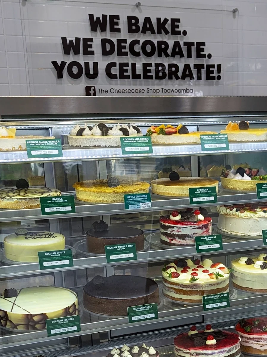 Menu, The Cheesecake Shop Toowoomba