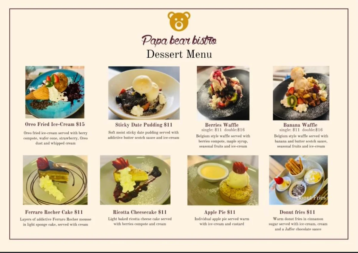 Menu, Imperial Hotel