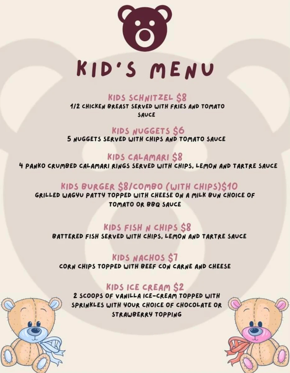 Menu, Imperial Hotel