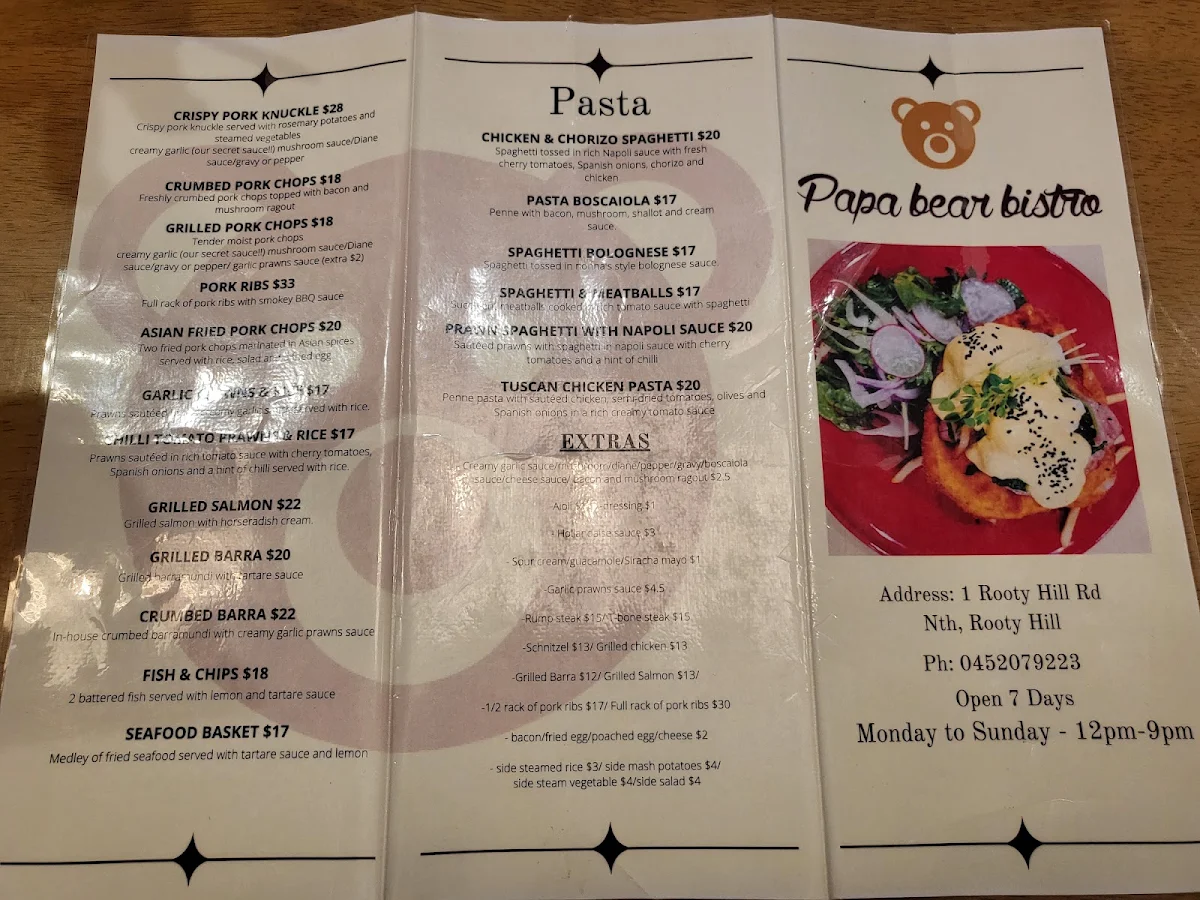 Menu, Imperial Hotel