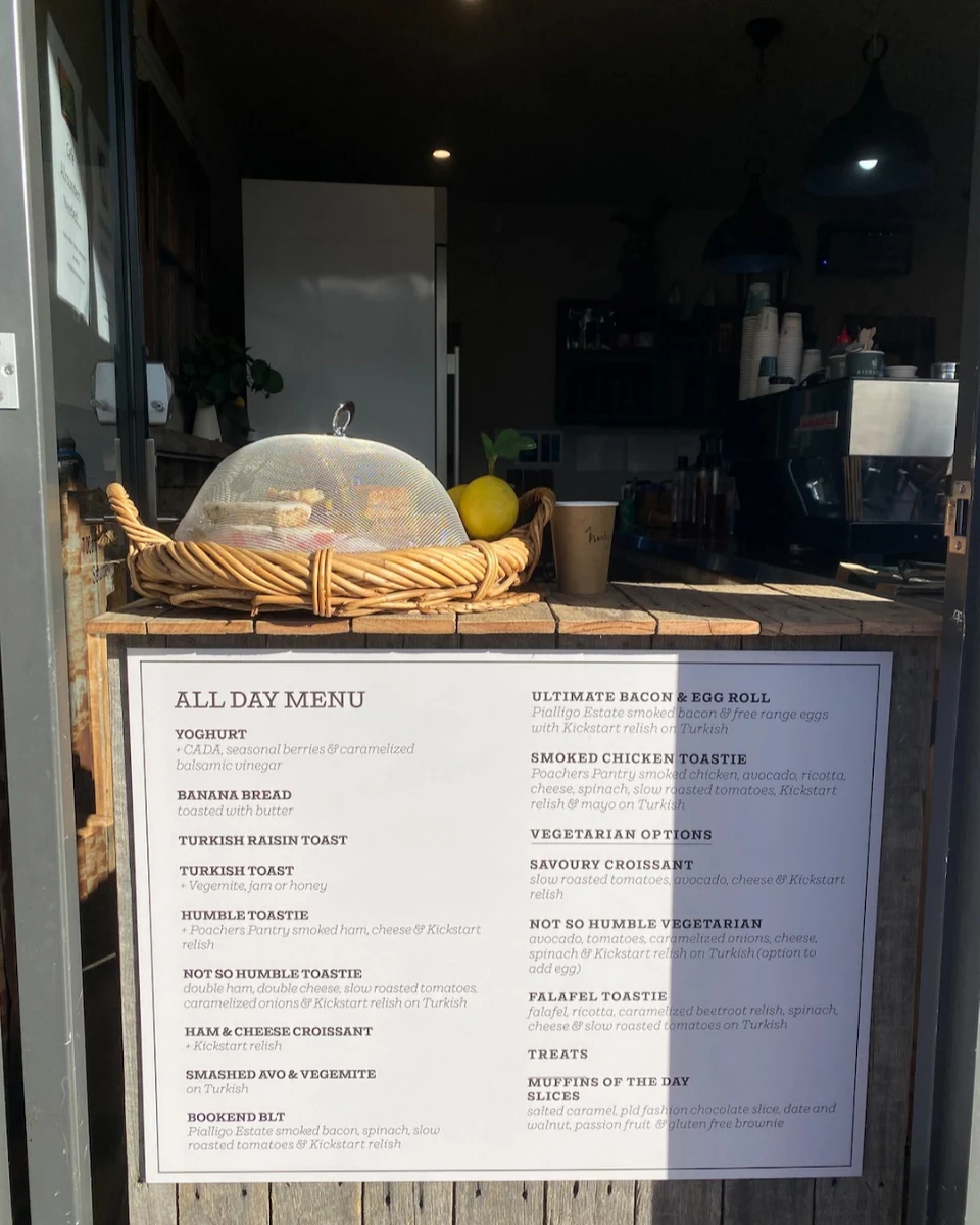 Menu, Laneway Espresso Dickson
