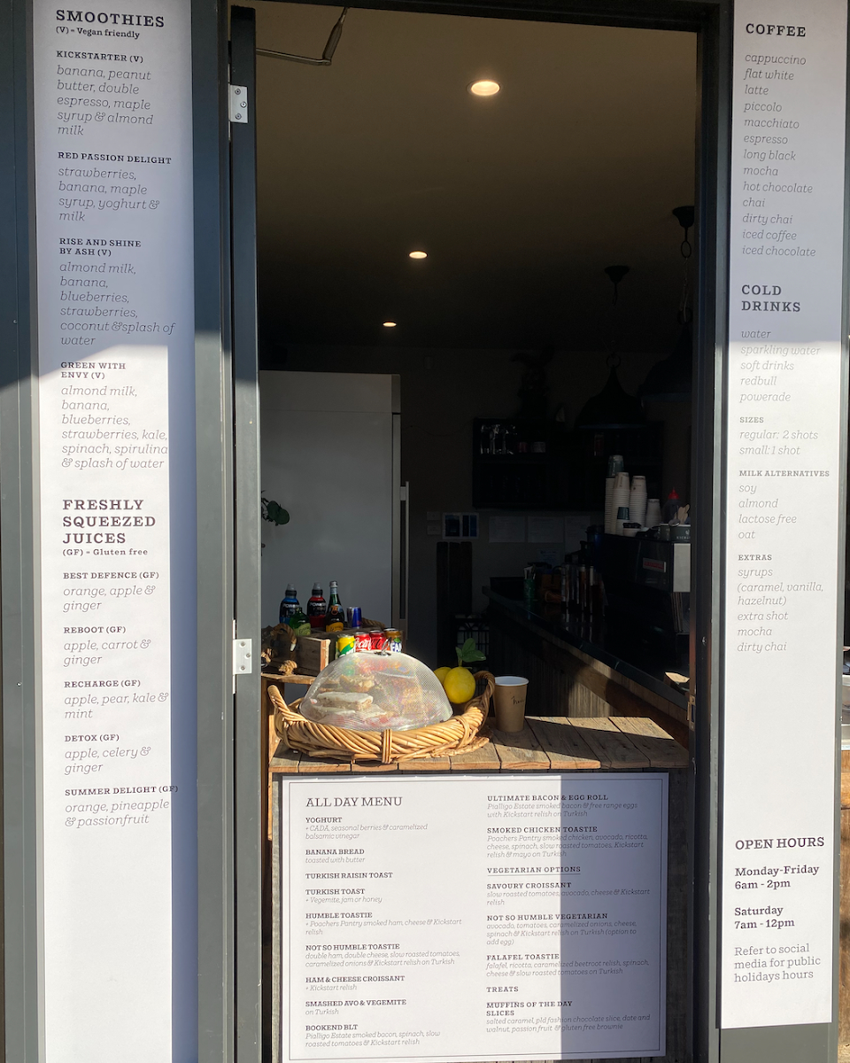 Menu, Laneway Espresso Dickson