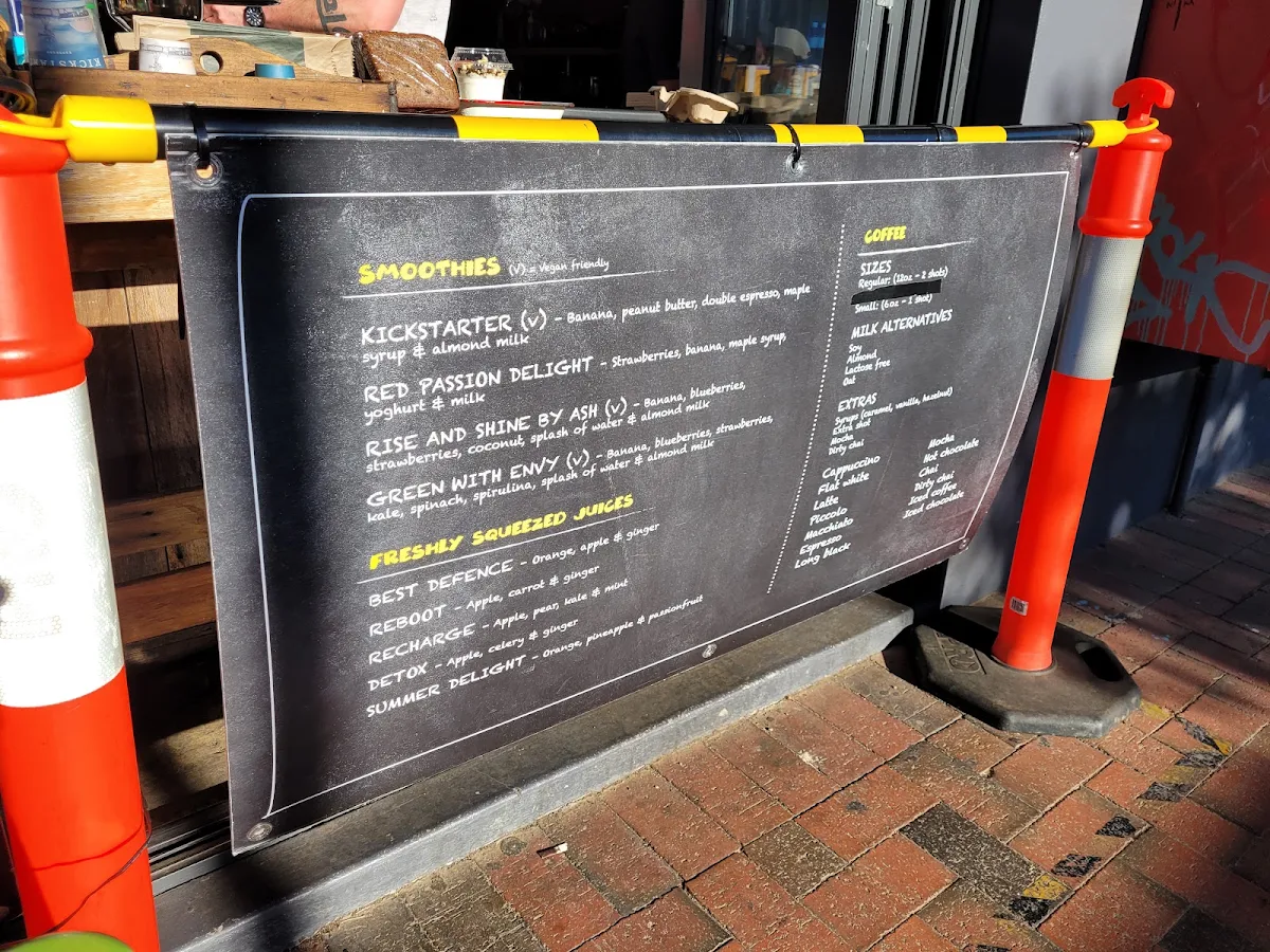 Menu, Laneway Espresso Dickson
