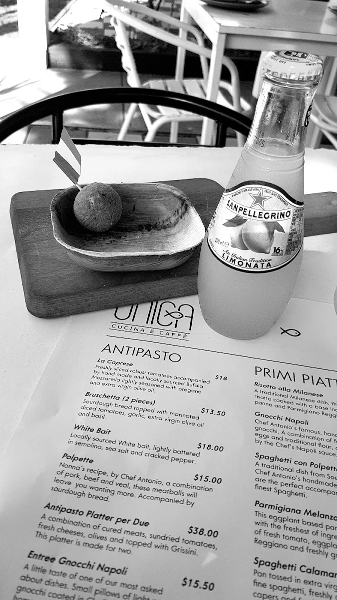 Menu, Unica Cucina E Caffe