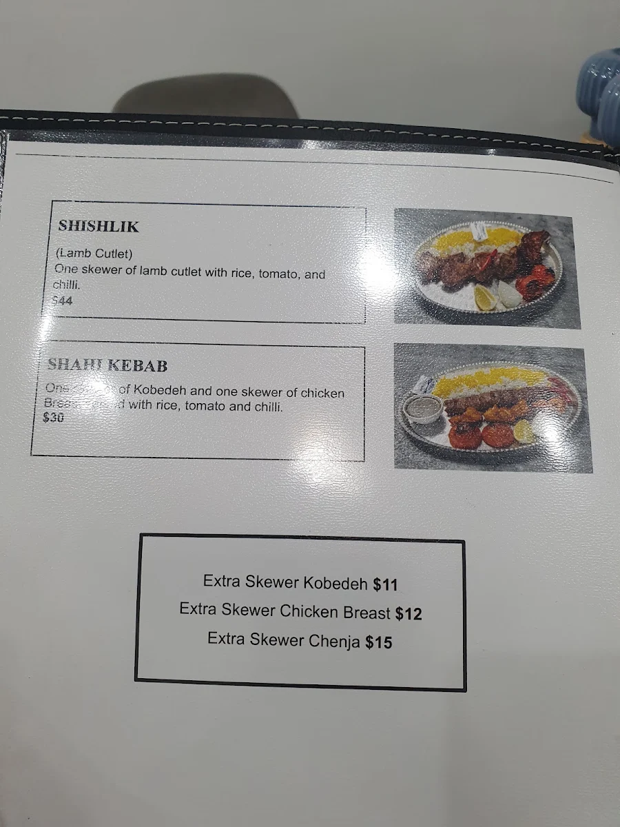 Menu, Zeitoon Grill Restaurant