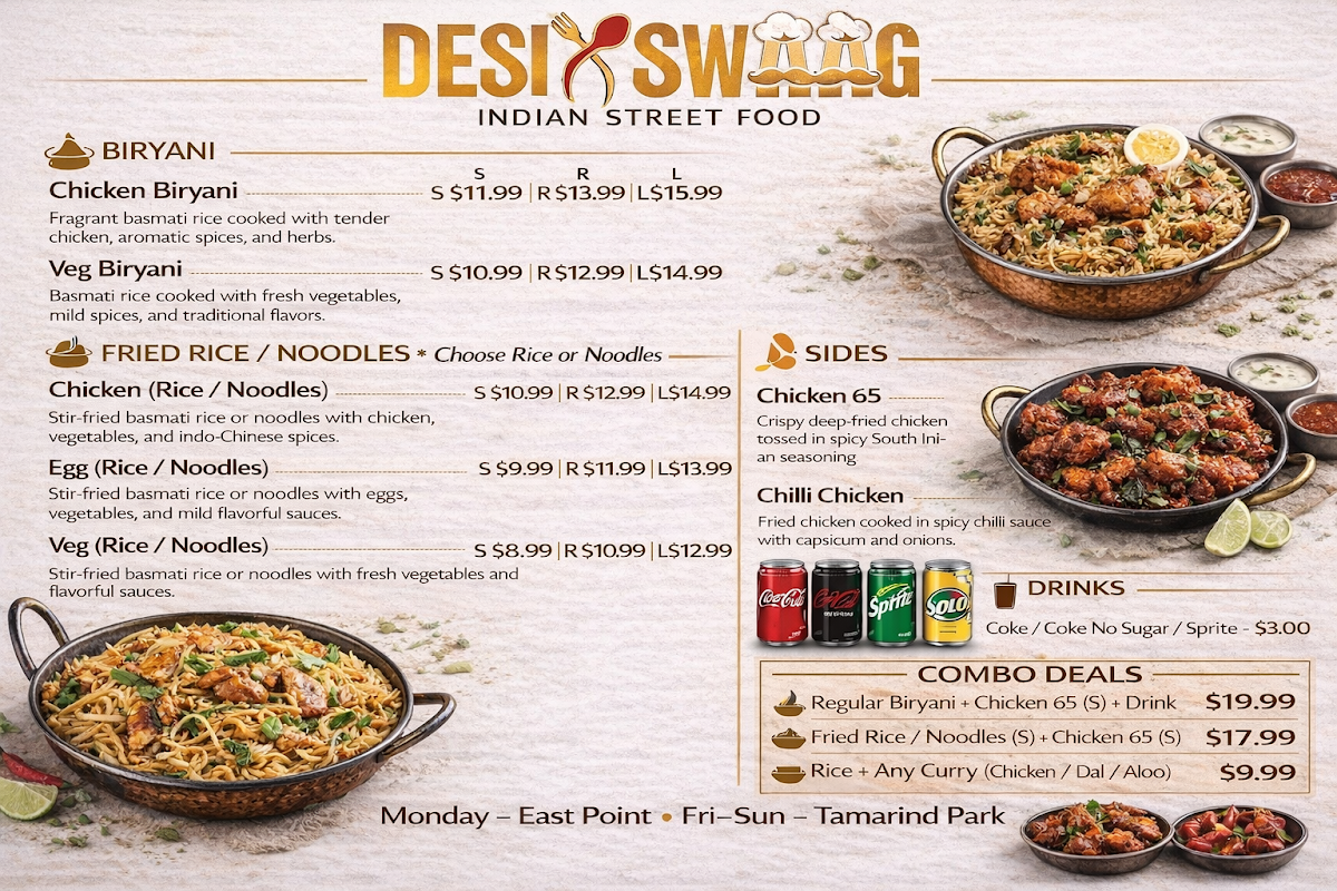 Menu, Desi Swaag