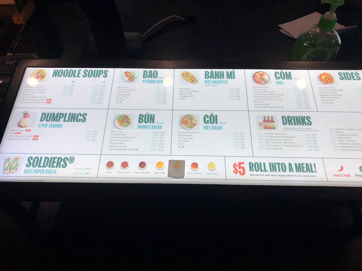 Menu, Roll'd Doncaster