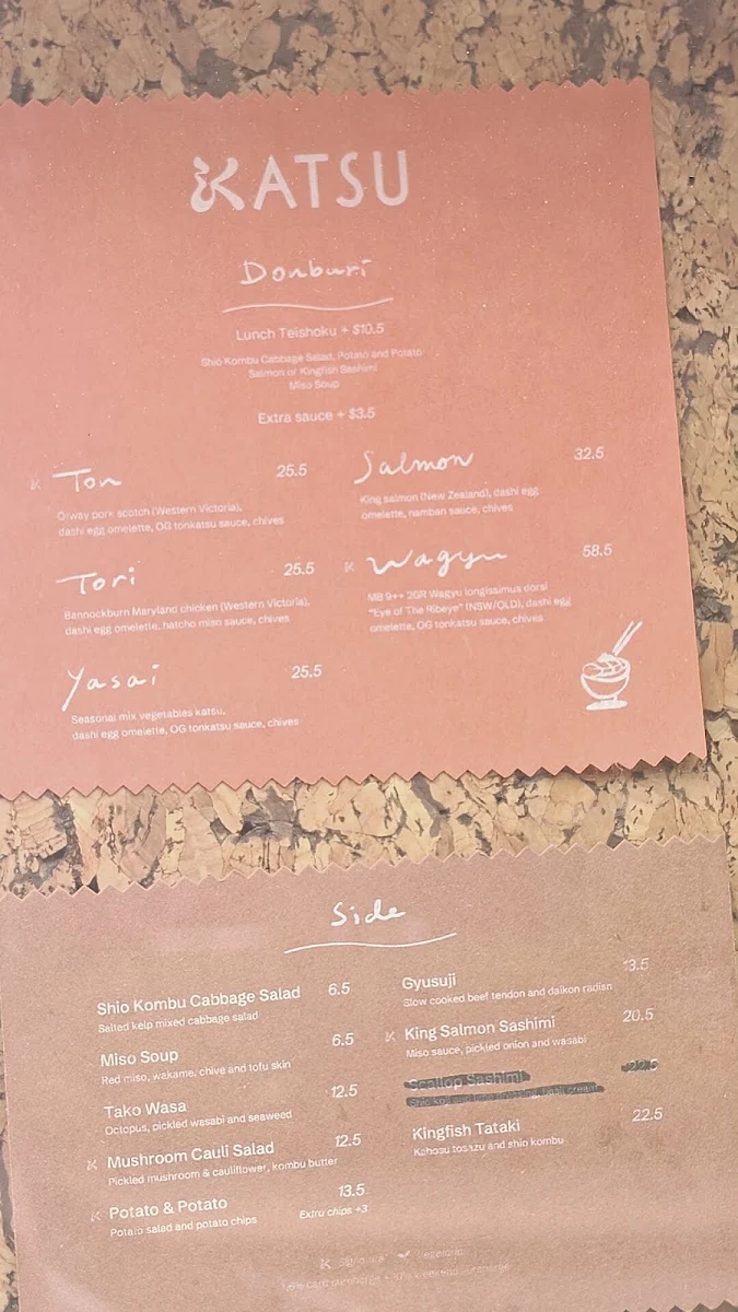 Menu, Atsu