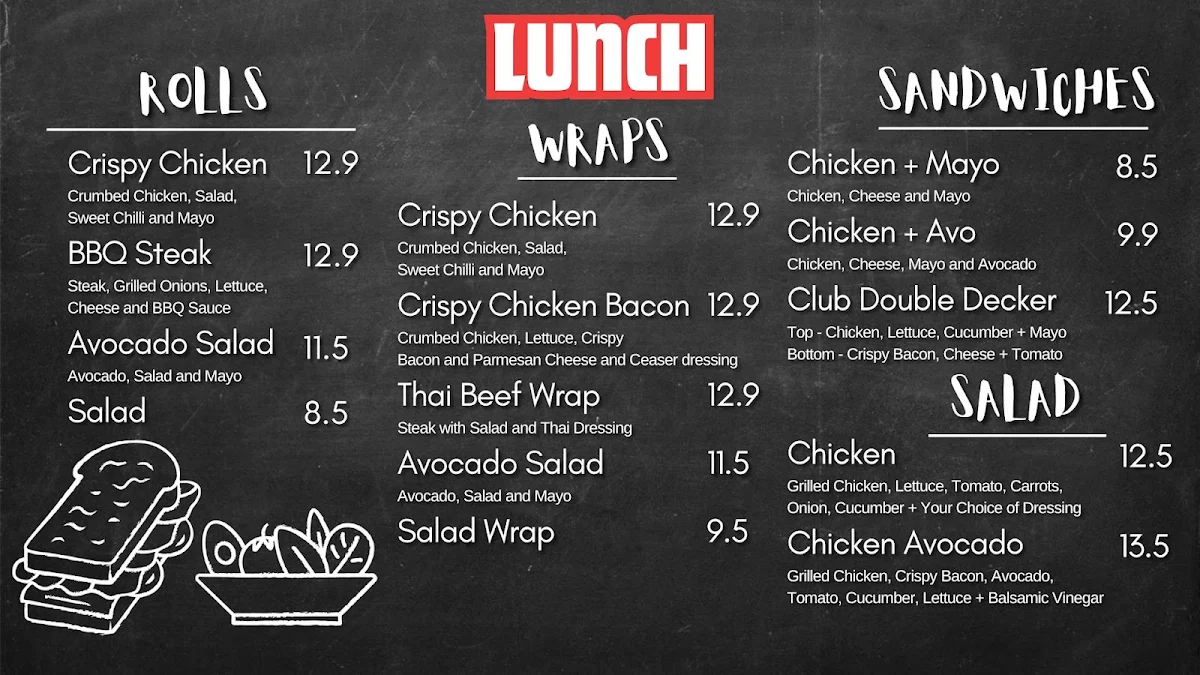 Menu, Q3 Coffee Lounge