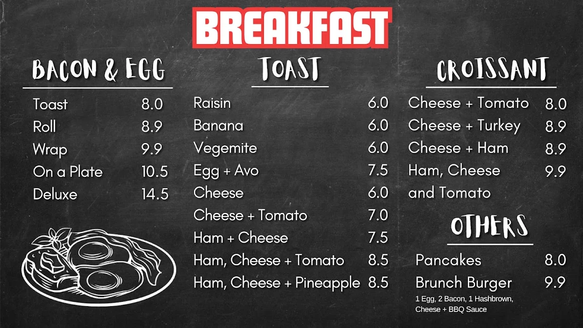 Menu, Q3 Coffee Lounge