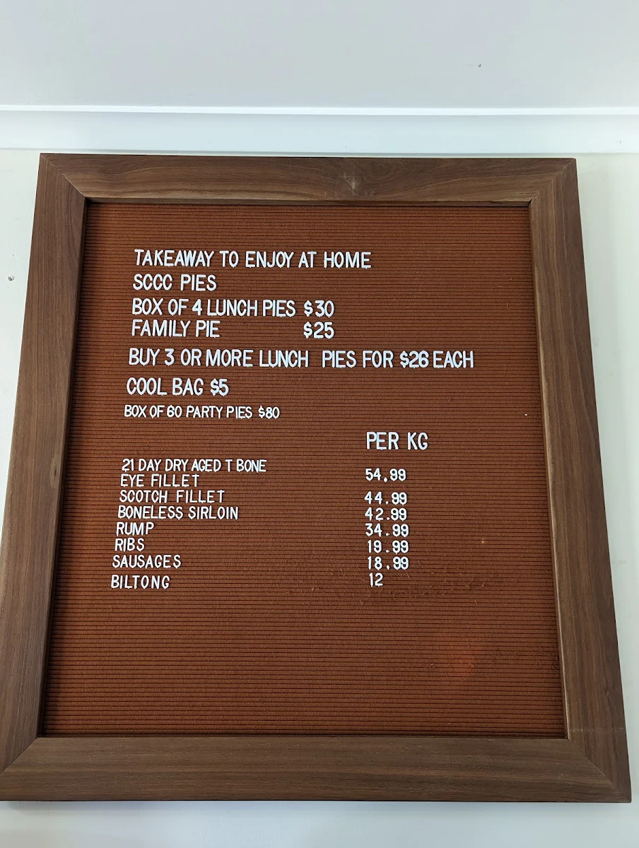 Menu, Farm Club Australia