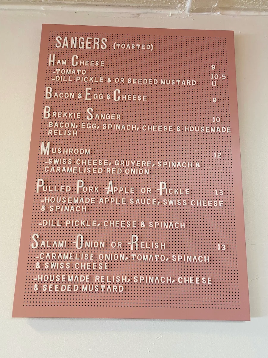 Menu, Oh Honey