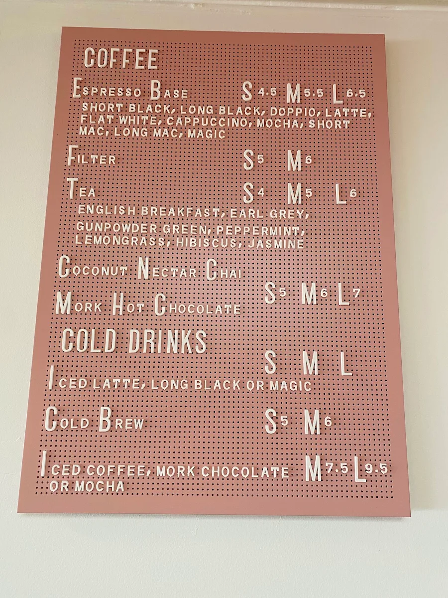 Menu, Oh Honey