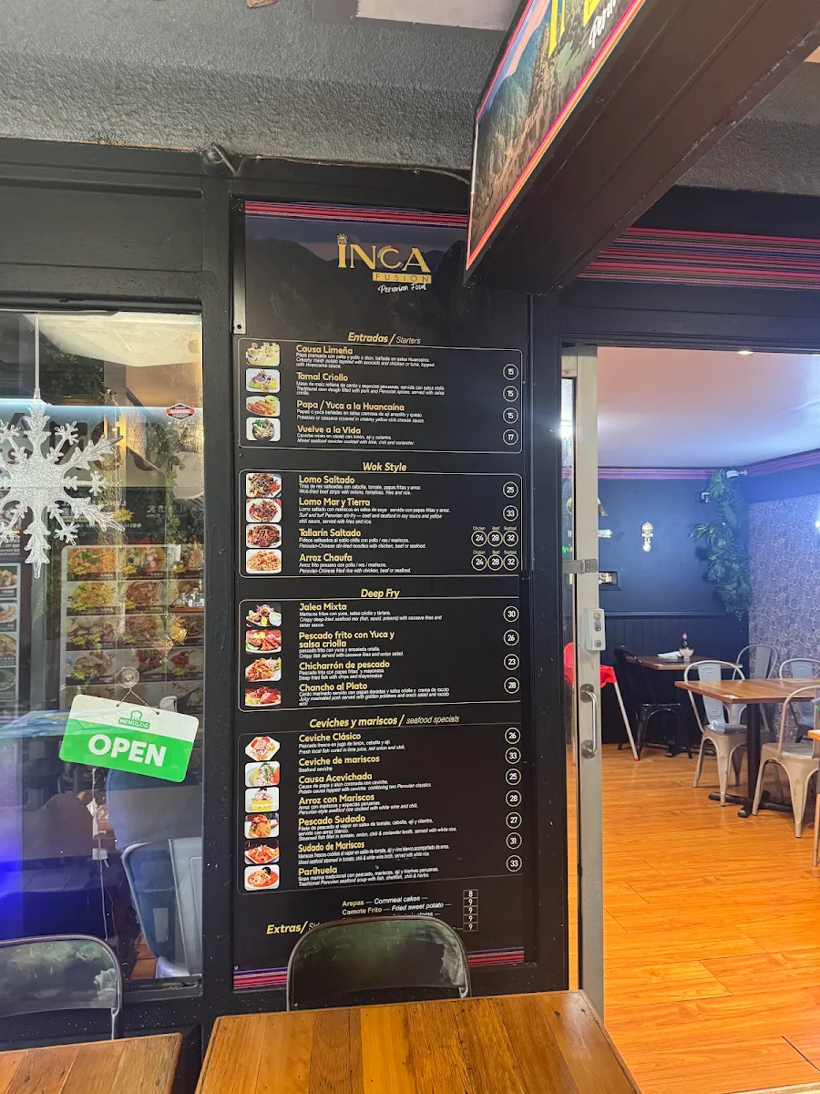 Menu, Inca Fusion - Peruvian & Latin Food | Gold Coast