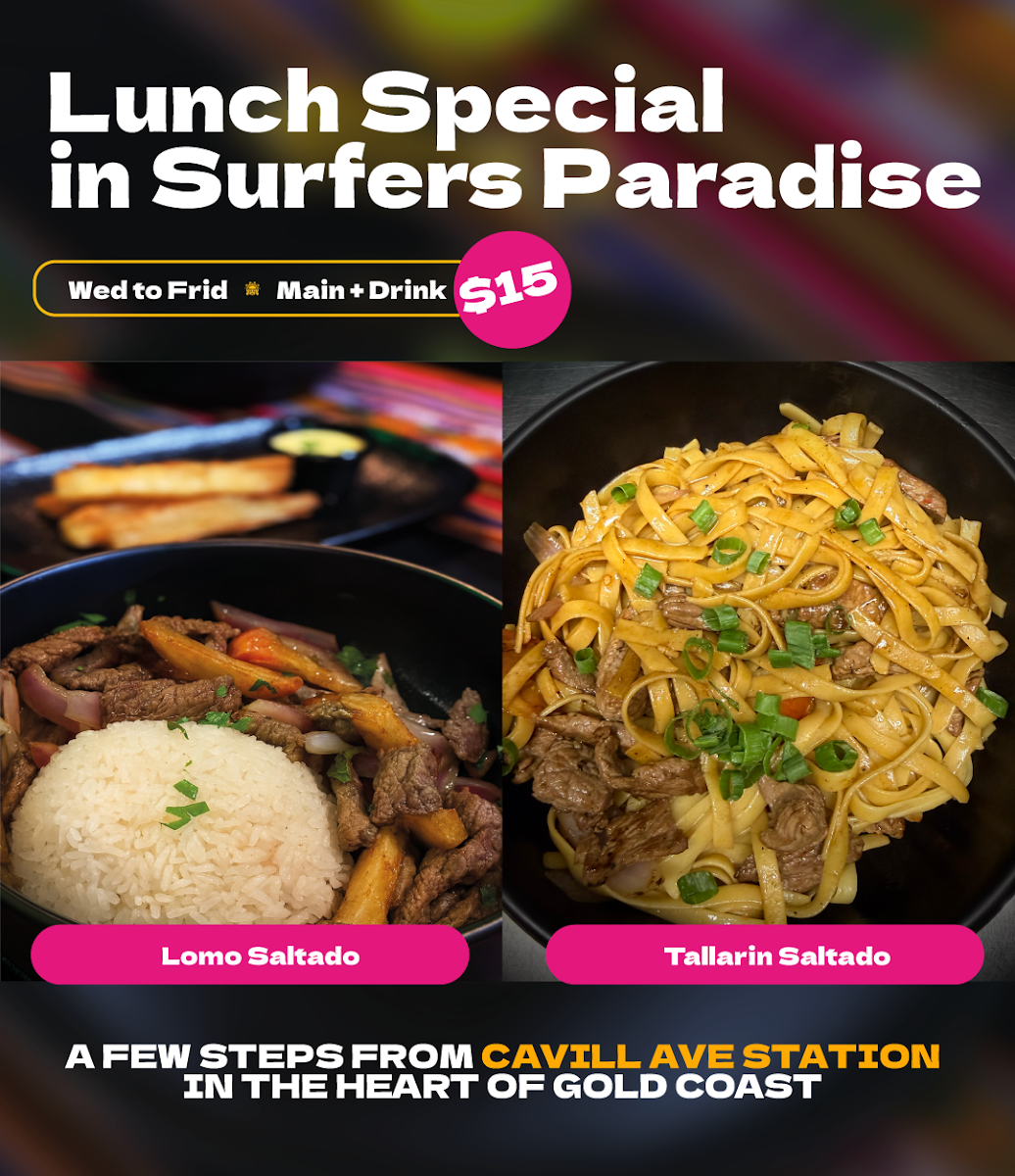 Menu, Inca Fusion - Peruvian & Latin Food | Gold Coast