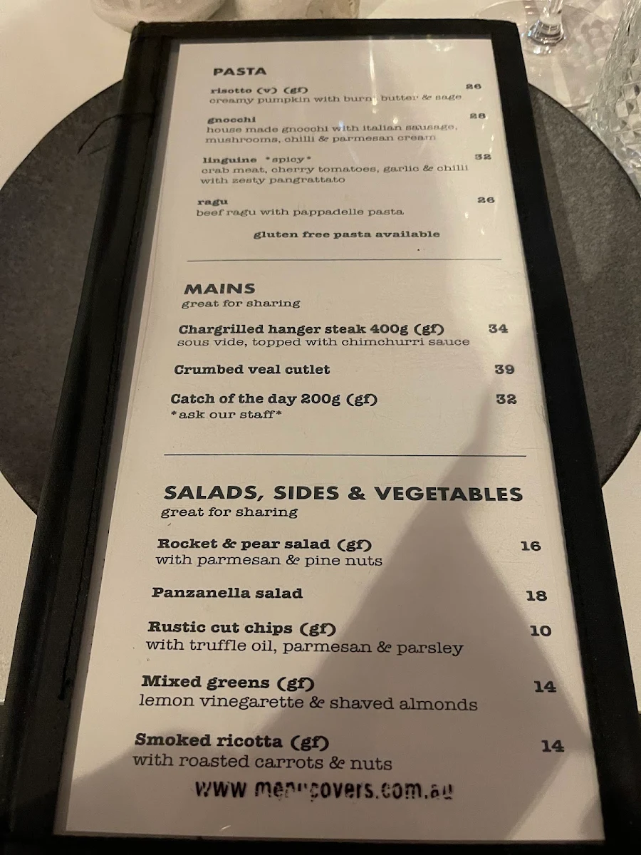 Menu, Karoo & Co The Old School