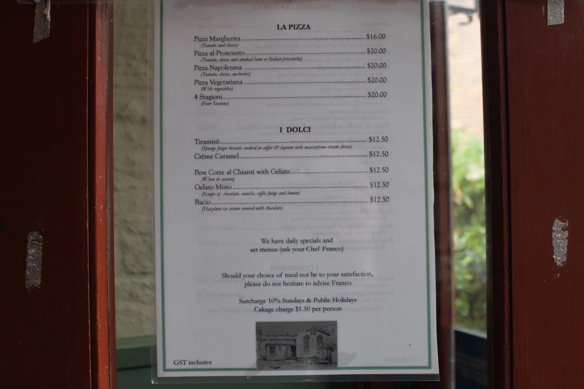 Menu, Karoo & Co The Old School