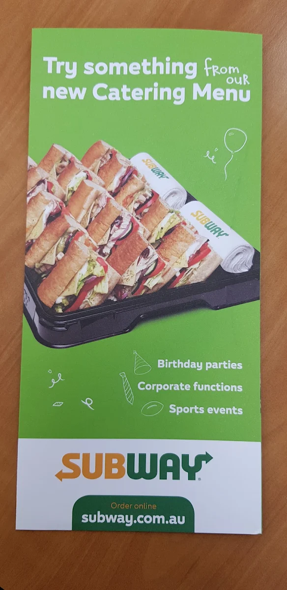 Menu, Subway