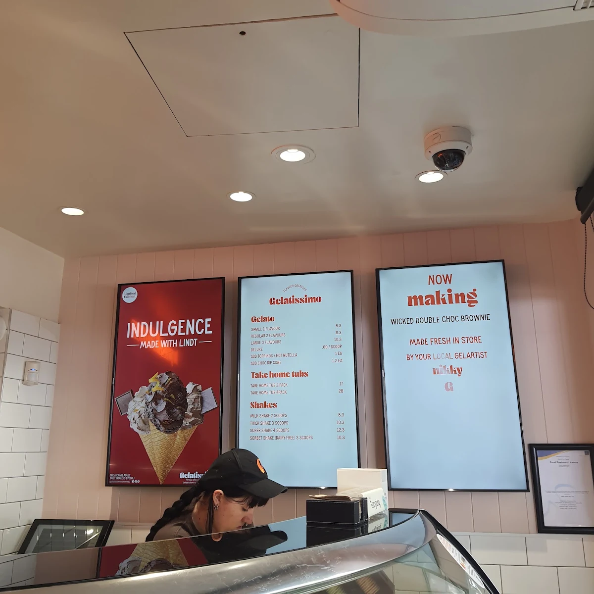 Menu, Gelatissimo Brisbane CBD