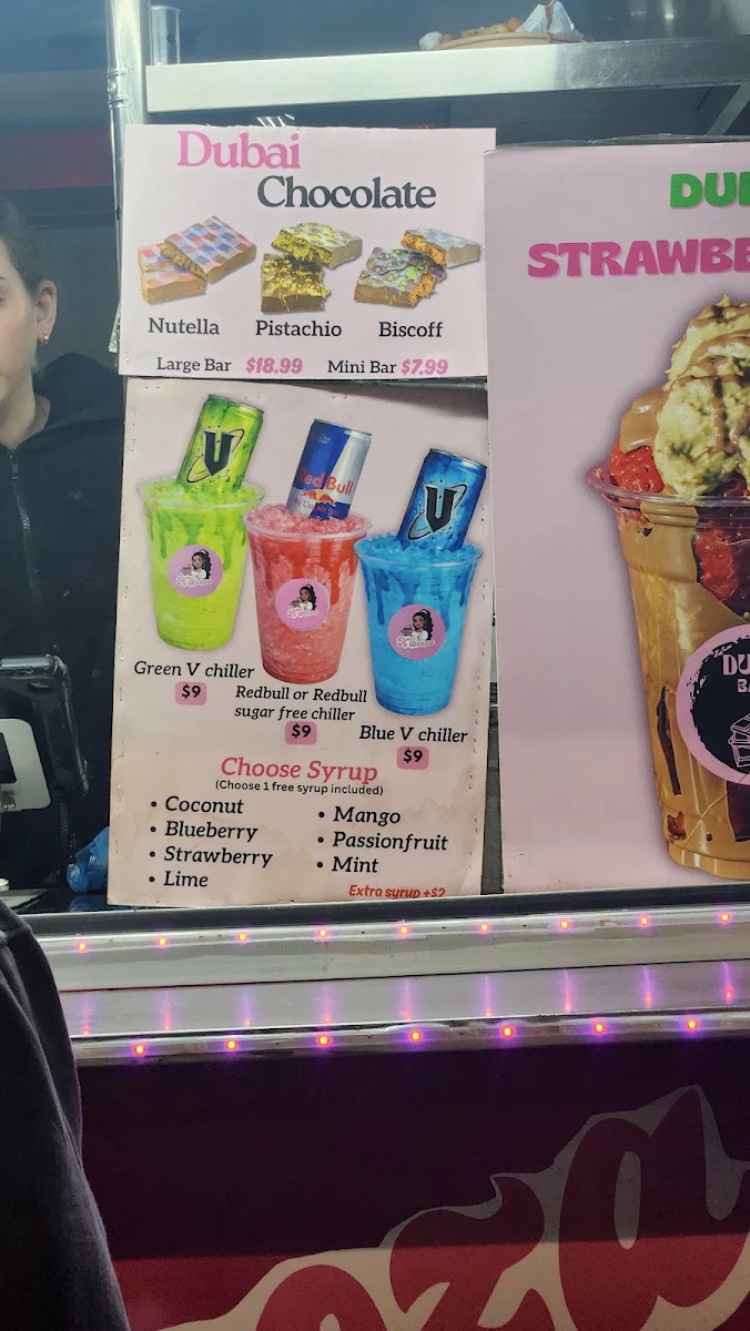 Menu, Klbooza Dessert Foodtruck