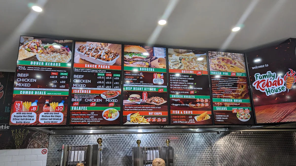 Menu, Family Kebab House