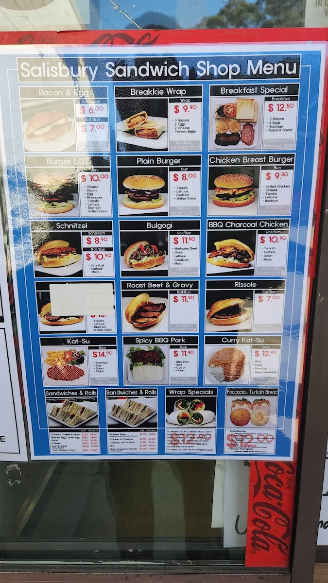 Menu, Salisbury Lunch Box