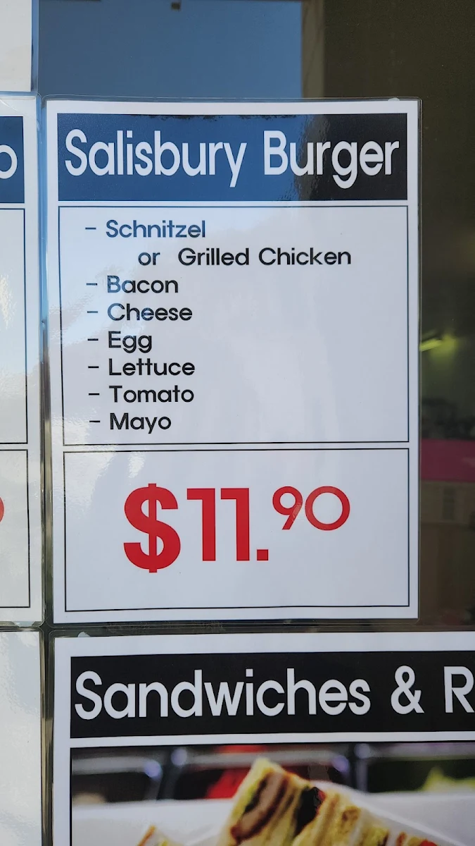 Menu, Salisbury Lunch Box