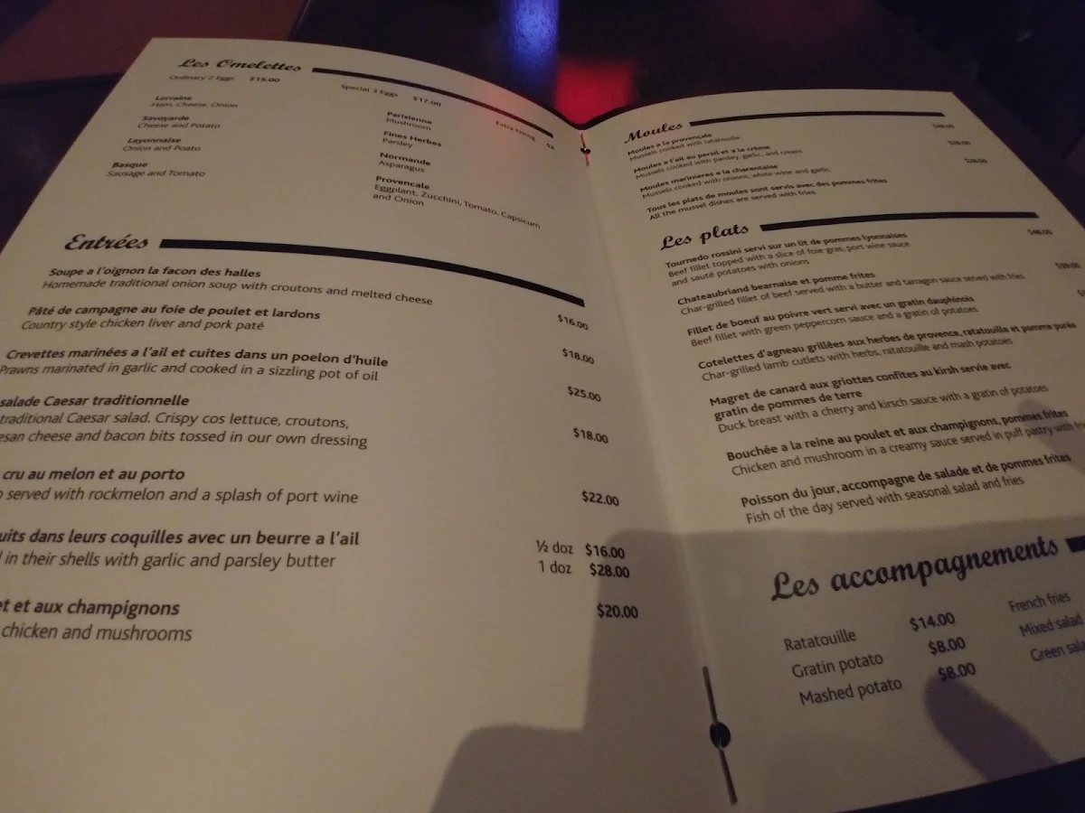 Menu, La Guillotine