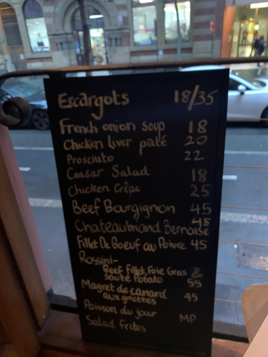 Menu, La Guillotine