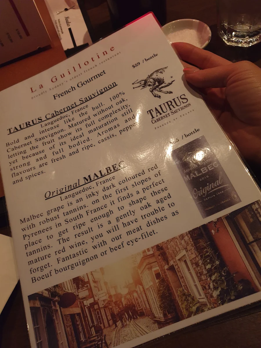 Menu, La Guillotine