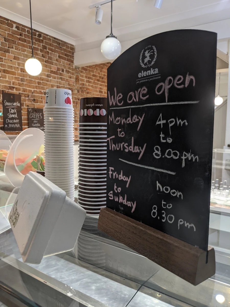 Menu, Popolo Gelateria