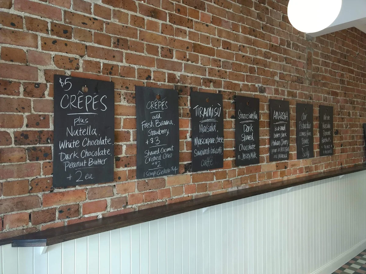 Menu, Popolo Gelateria
