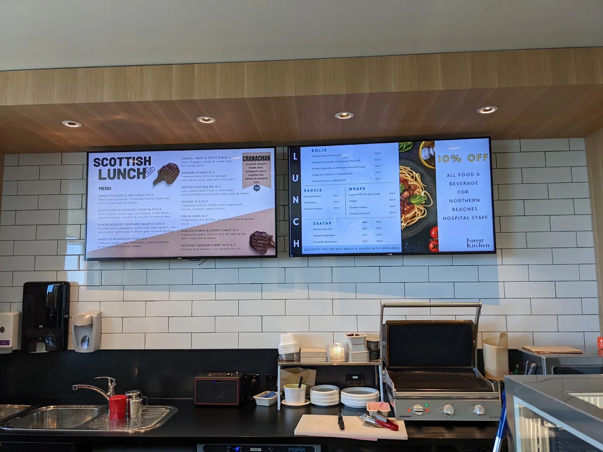 Menu, Cafe on 7