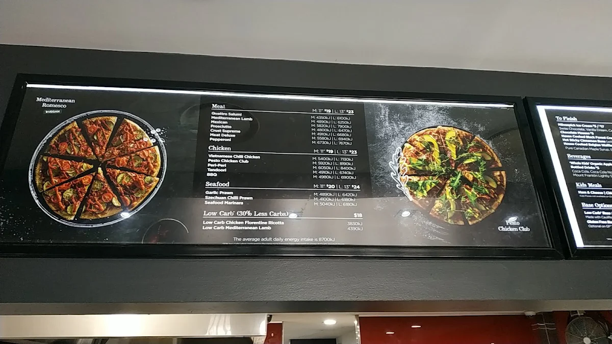 Menu, Crust Pizza Bonnyrigg