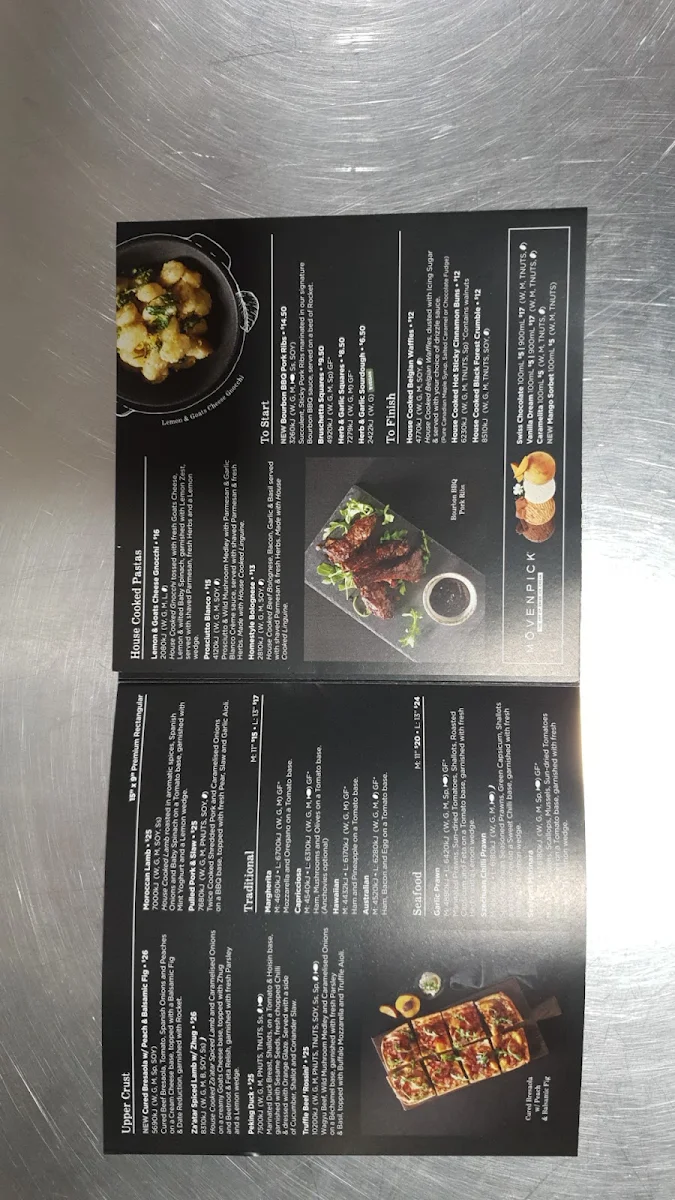 Menu, Crust Pizza Bonnyrigg