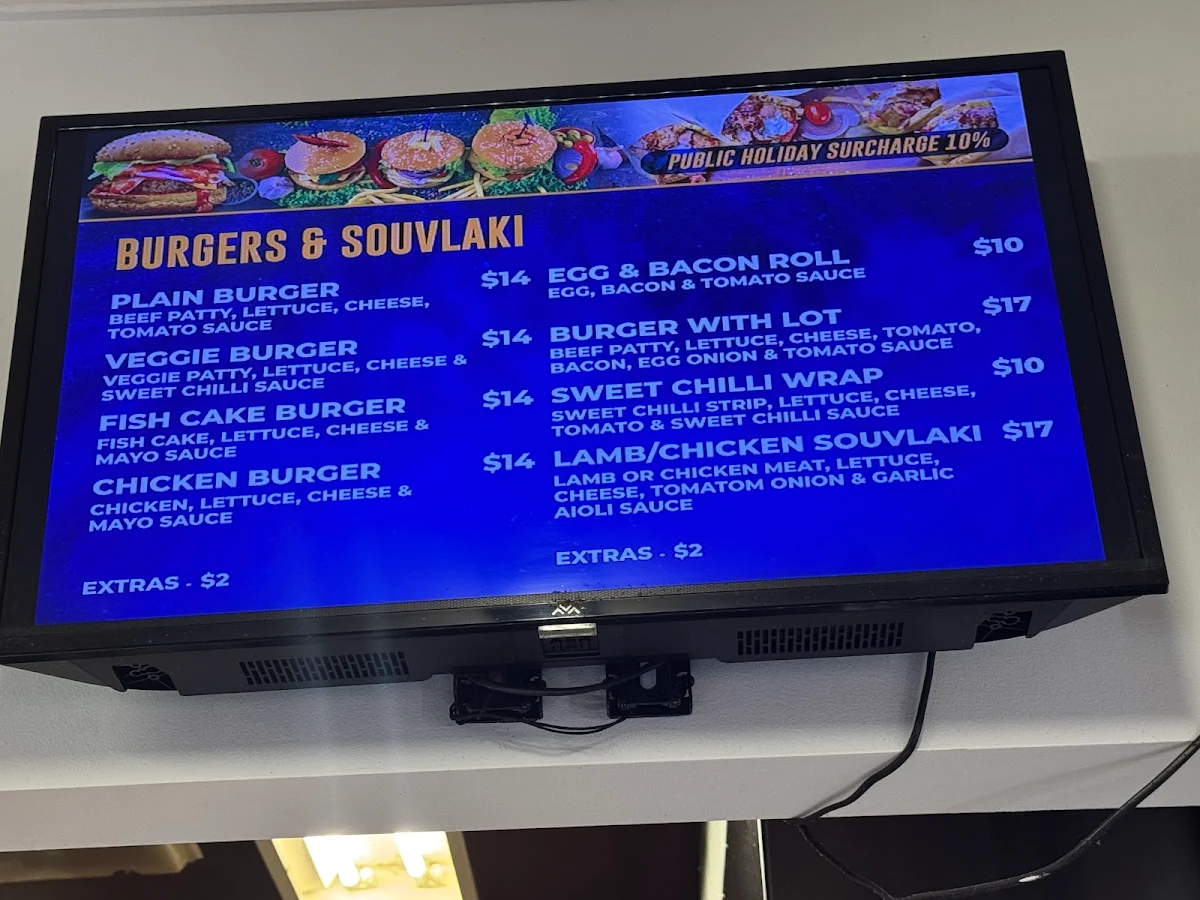 Menu, Country Fried Chicken