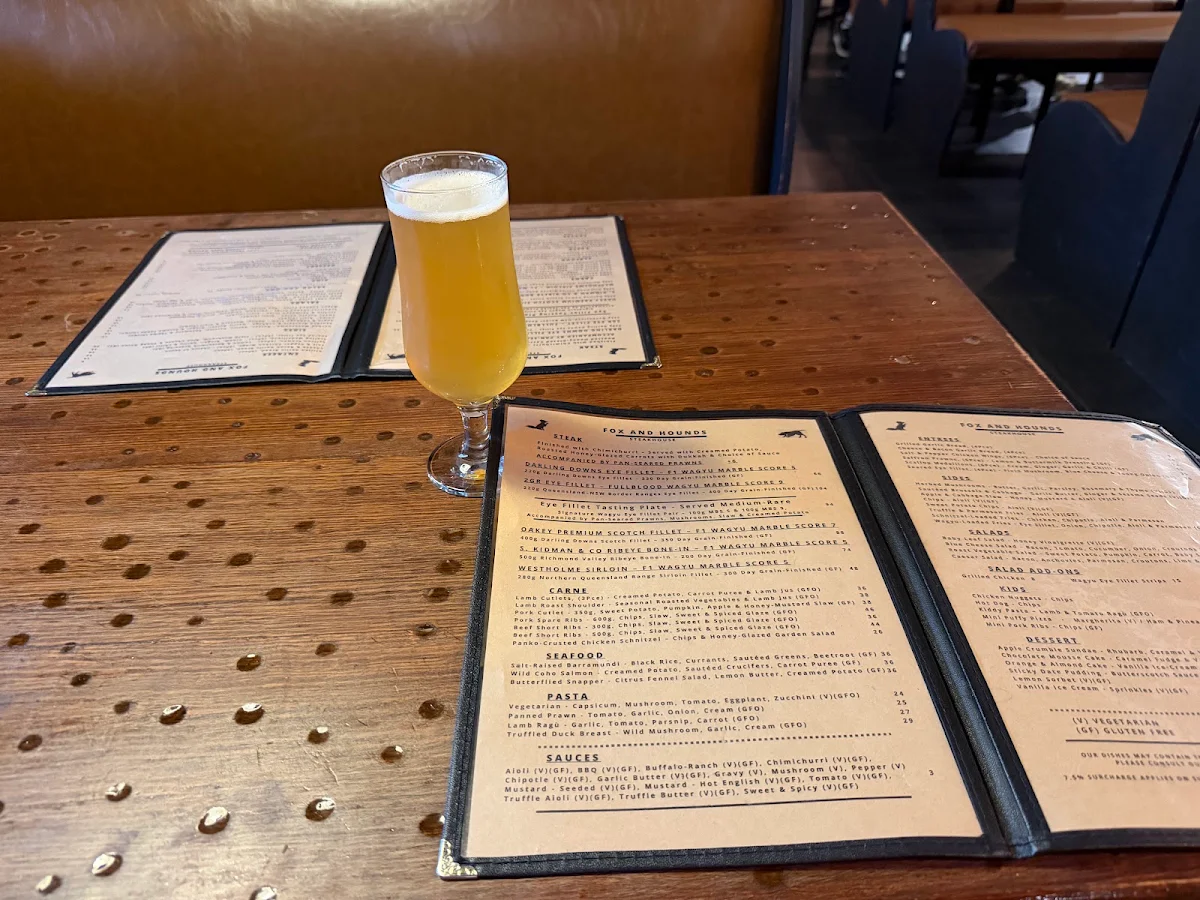 Menu, Fox and Hounds