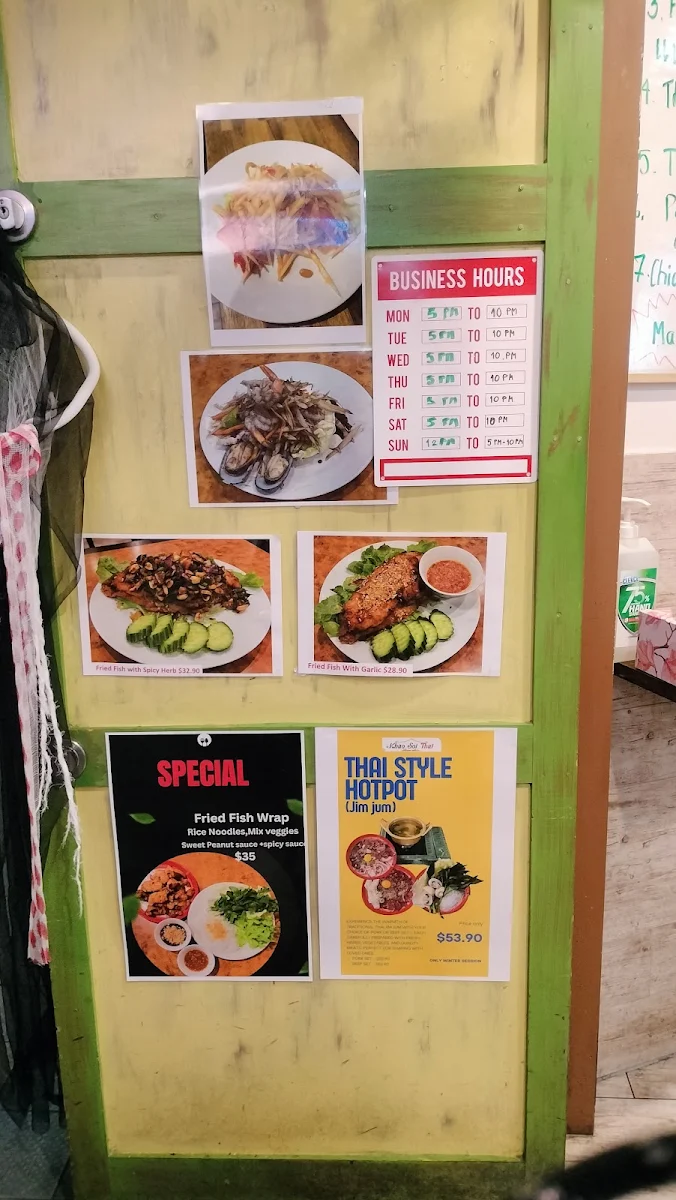 Menu, Khao Soi Thai Restaurant