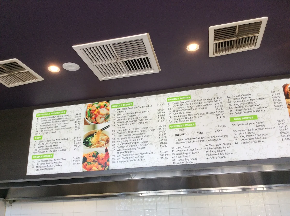 Menu, Global Noodle