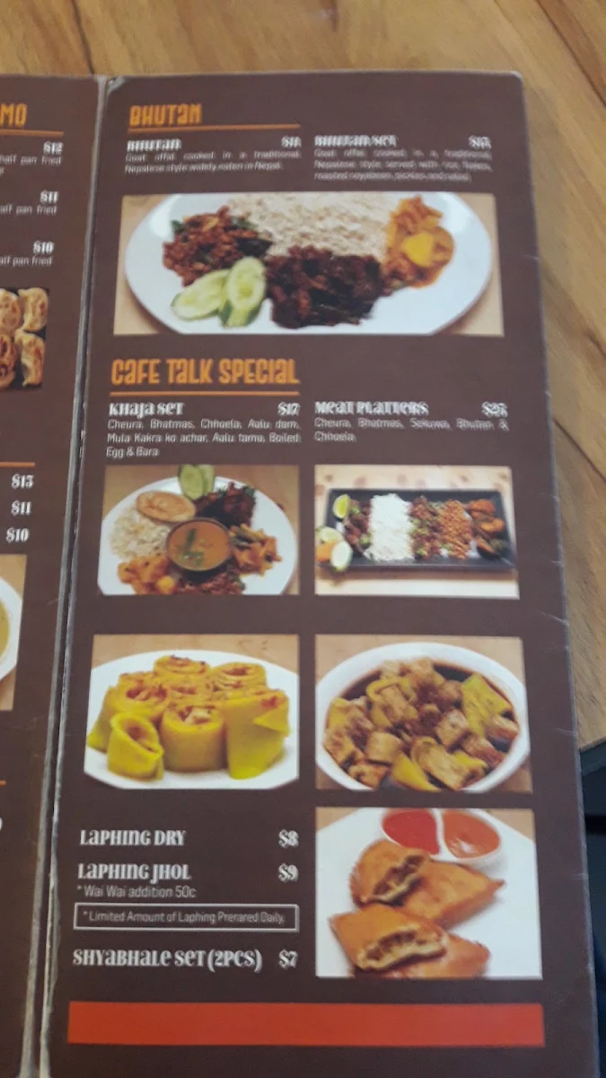 Menu, Cafe Talk Kogarah