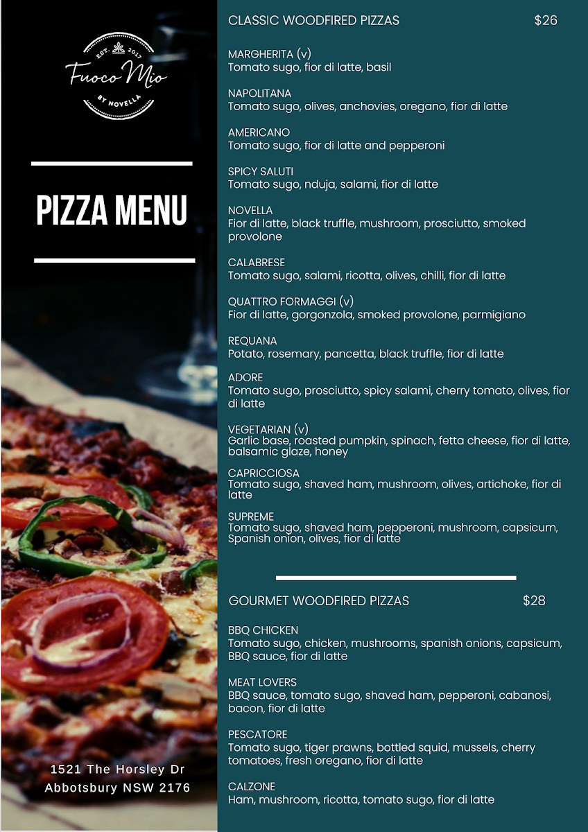 Menu, Saluti By Novella