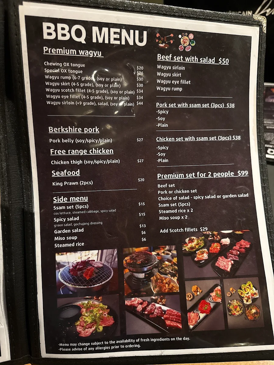Menu, Teddis Big Spoon