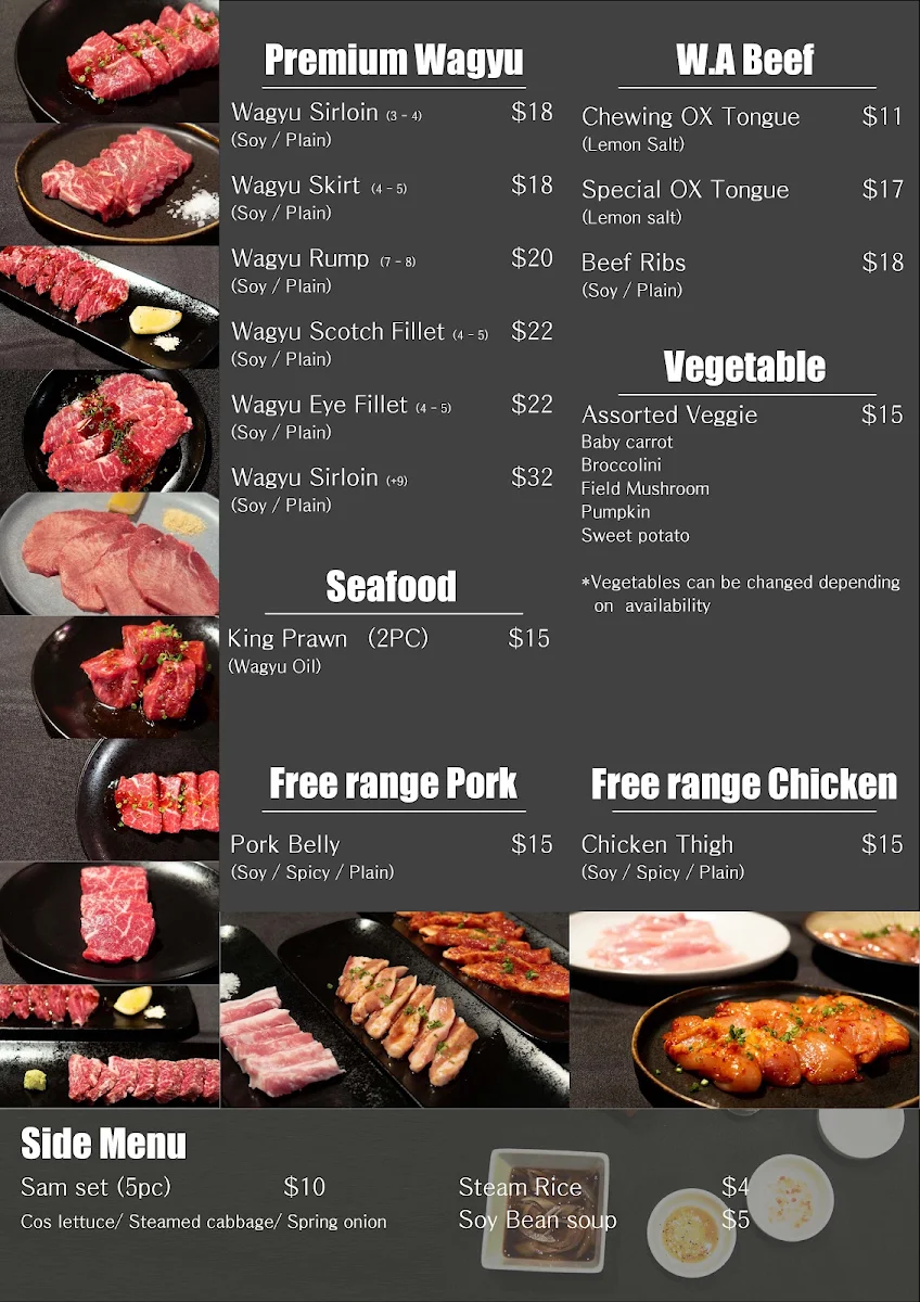Menu, Teddis Big Spoon