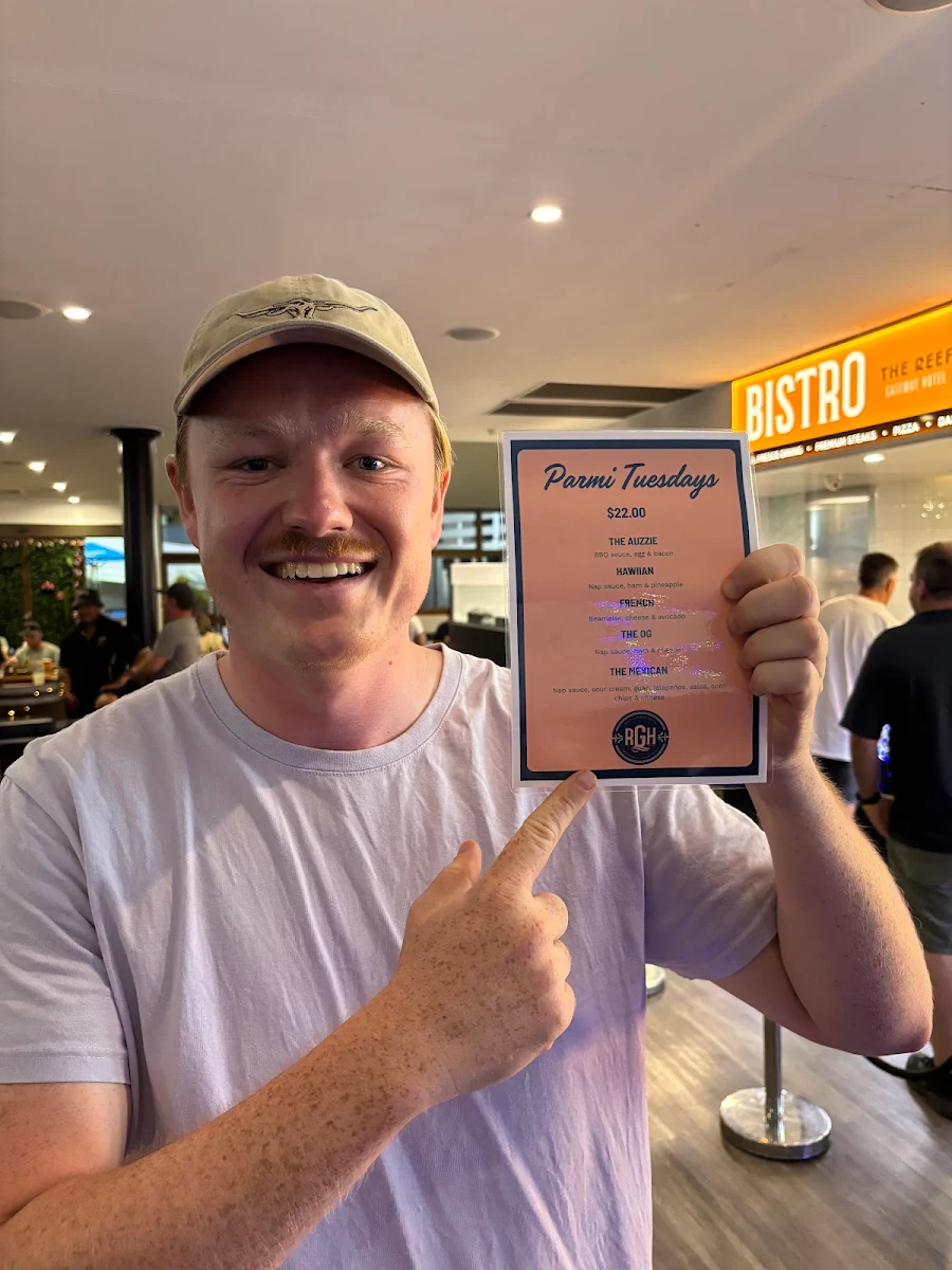Menu, Reef Gateway Hotel