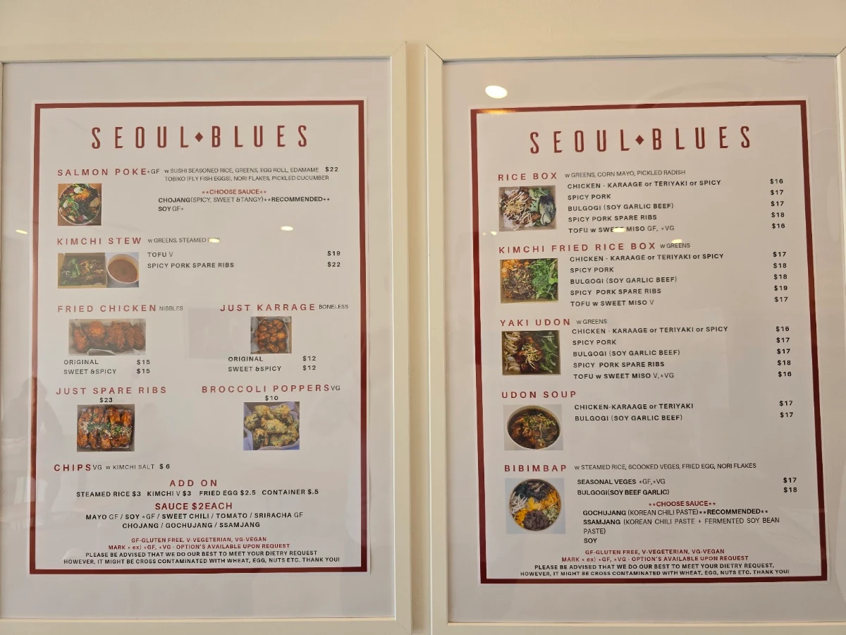 Menu, SEOUL BLUES