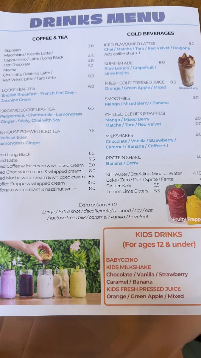 Menu, The Dining and Co Beaumont Hills
