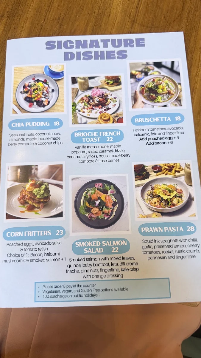 Menu, The Dining and Co Beaumont Hills