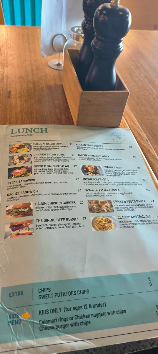 Menu, The Dining and Co Beaumont Hills